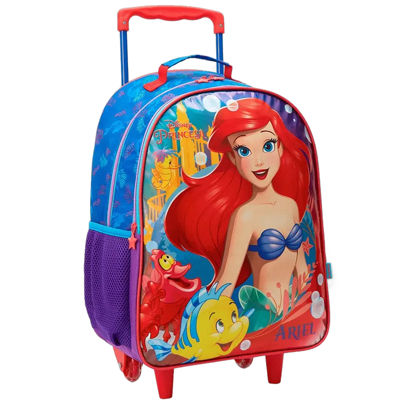 Kit Mochila Princesa Ariel Sereia Disney Lancheira Estojo